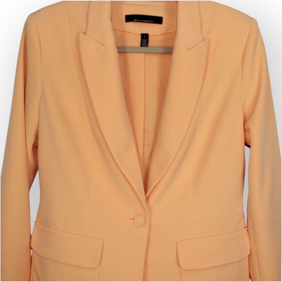 Sz 8 WHBM Fluid PantSuit Blazer + Belted Tapered Ankle Pant RayofLight - Picture 7 of 14